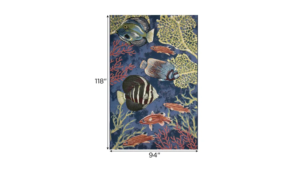 Marina Fish Indoor/Outdoor Area Rug Dimensions