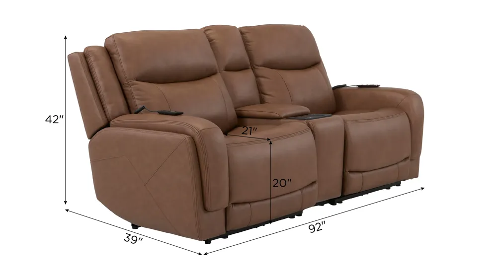 Harbin 3-pc. Zero Gravity Triple Power Loveseat  w/ Heat & Massage Dimensions