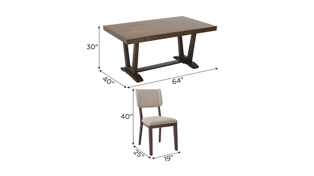 Drakeshire 5-pc. Dining Set Dimensions