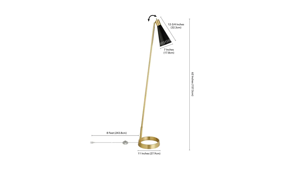 Kintam Floor Lamp Dimensions