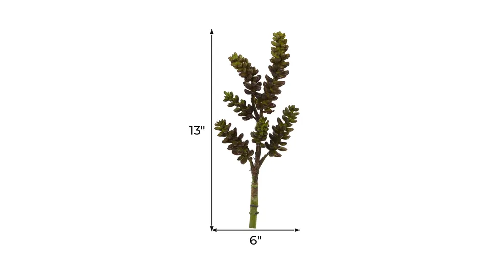 13in. Succulent Artificial Flower (Set of 12) Dimensions