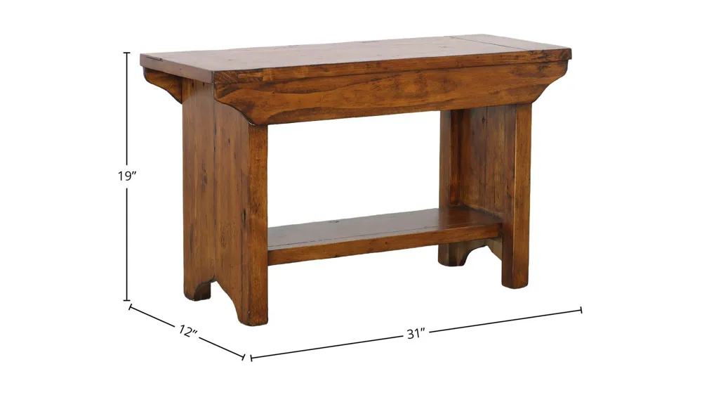 Irish Coast Small Bench - African Dusk Dimensions