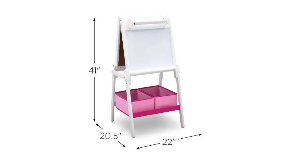 MySize Kids Double-Sided Storage Easel by Delta Children Dimensions