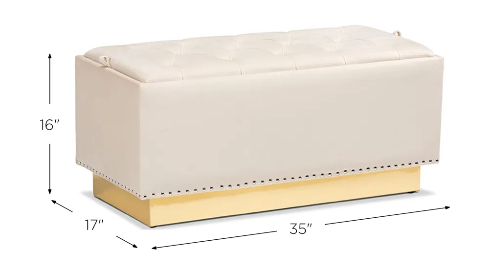 Powell Storage Ottoman Dimensions