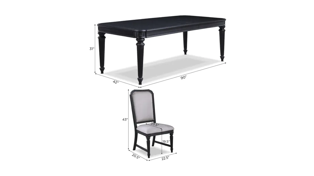 Kingsbury 7-pc. Dining Set Dimensions