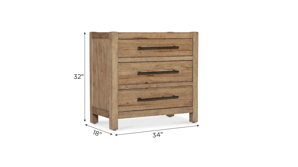 Vineyard Row Two Drawer Nightstand Dimensions