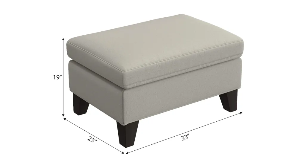 Carmine Ottoman Dimensions
