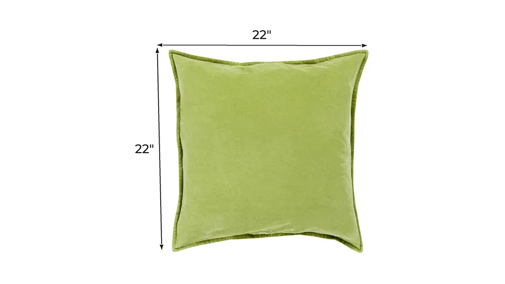 Cotton Velvet 22" Down Throw Pillow Dimensions