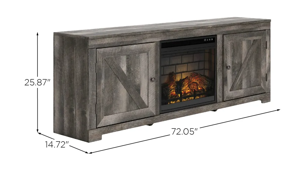 Wynnlow TV Stand & Electric Fireplace Dimensions
