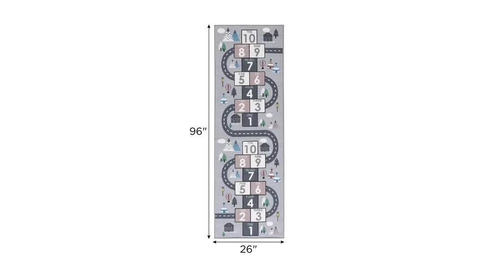 Delhi Kids' Playhouse Rug Dimensions