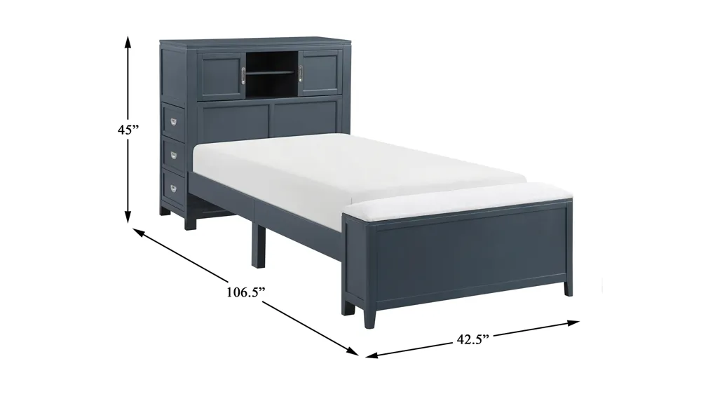 Madrona Bookcase Bed Dimensions