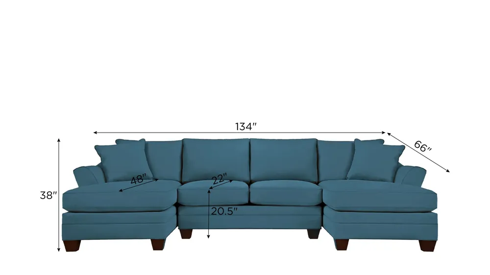 Foresthill 3-pc. Symmetrical Chaise Sectional Sofa Dimensions
