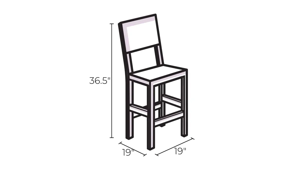 Sonia Swivel Bar Stool Dimensions
