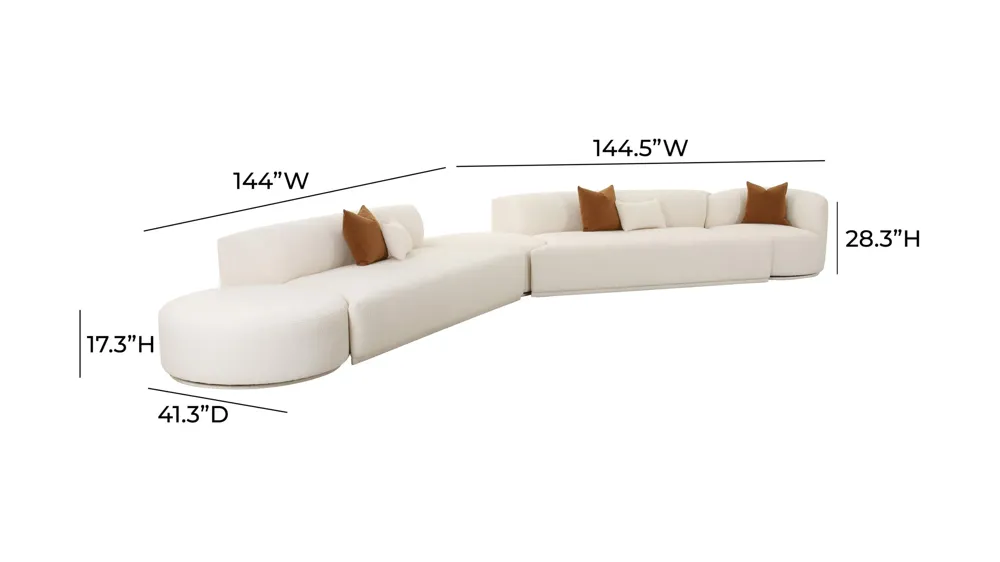 Fickle 5pc. Modular Sectional Dimensions
