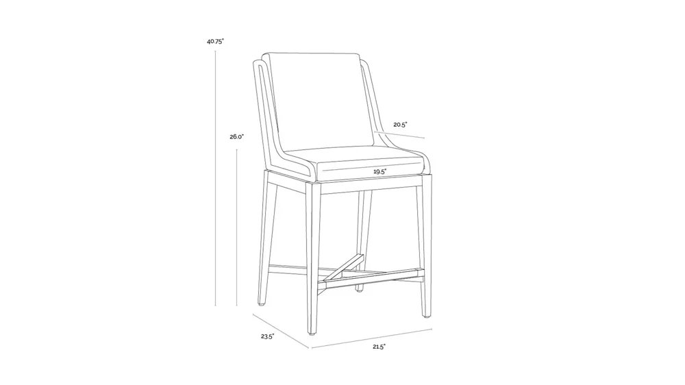 Sorrento Counter Stool Dimensions