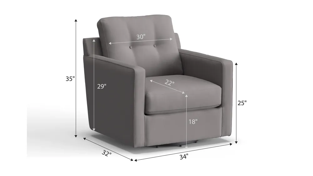 ModularOne Swivel Chair Dimensions
