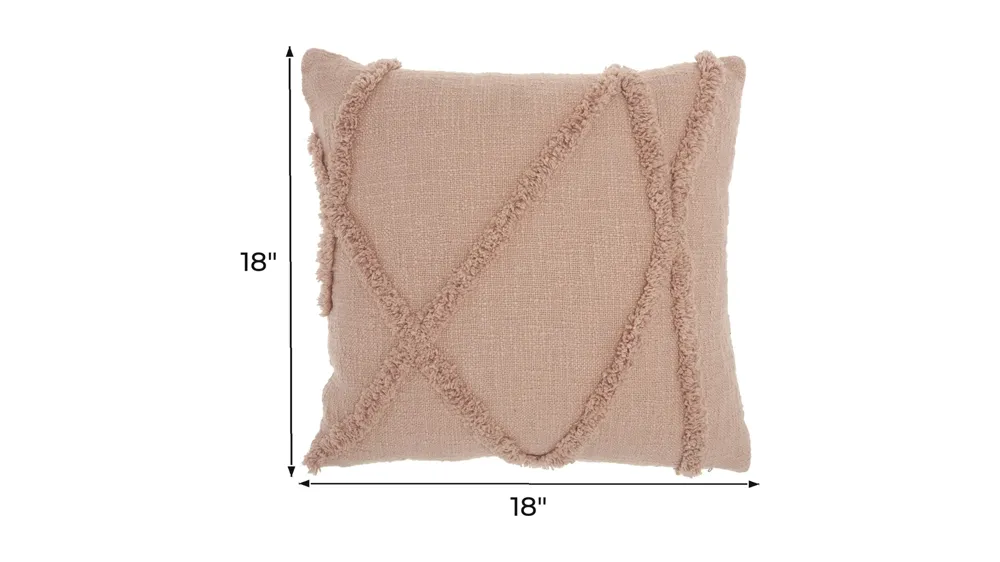 Nourison 18" Distressed Diamond Throw Pillow Dimensions