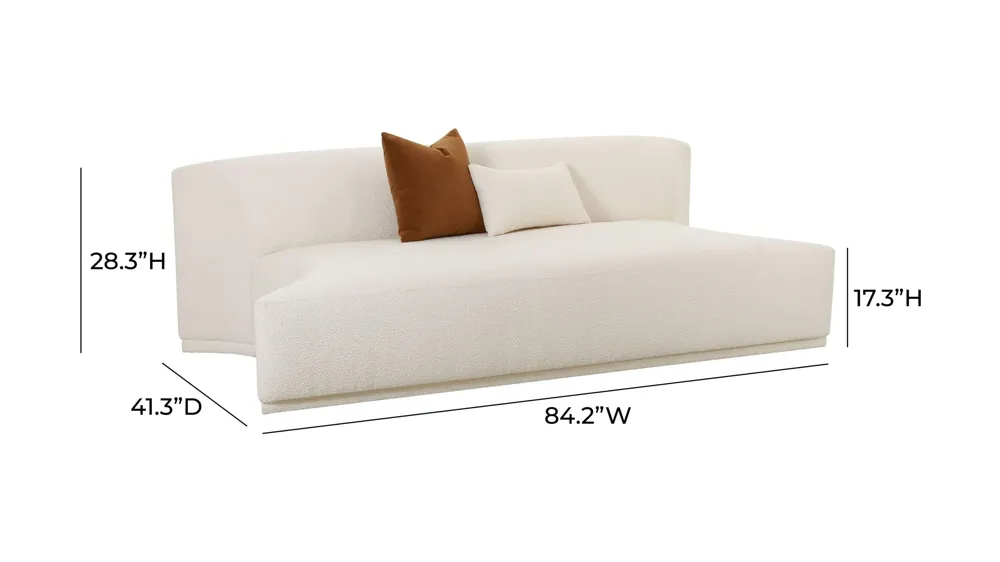 Fickle Modular Armless Loveseat Dimensions