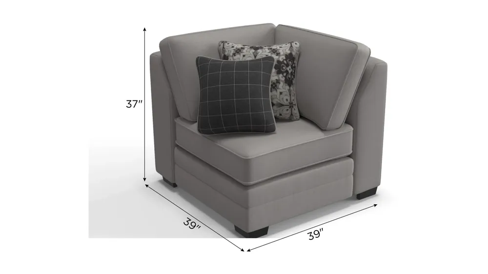 Caid Chenille Corner Dimensions