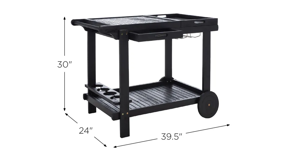 Orland Outdoor Tea Trolley Dimensions