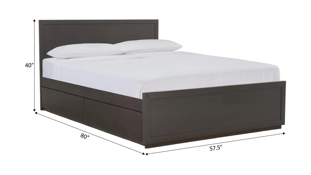 Paramore Bed w/ 1-Side Storage Dimensions