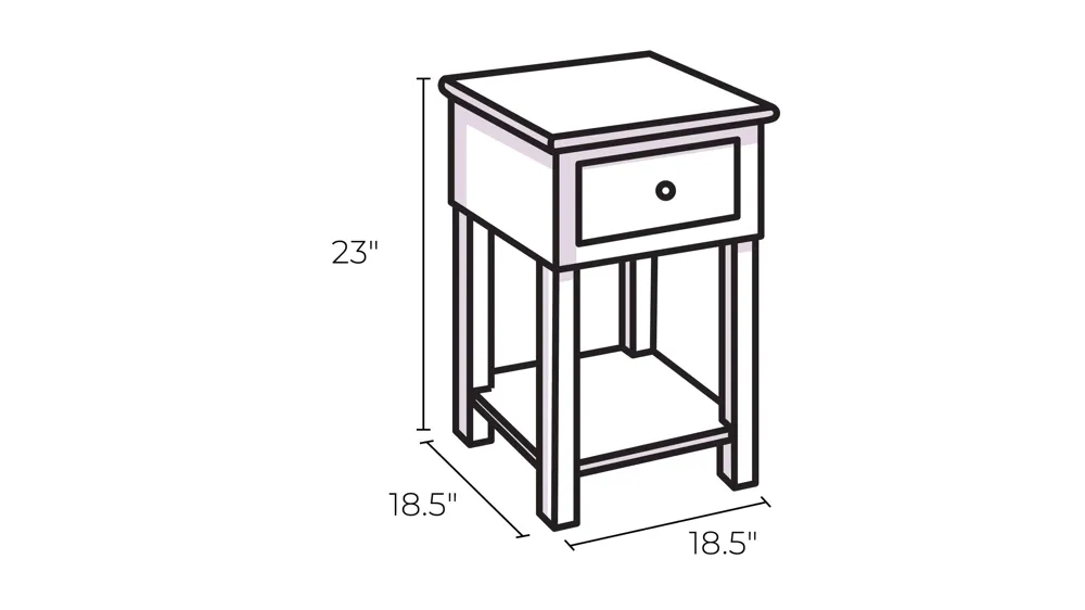 Melange Blythe Accent Table Dimensions