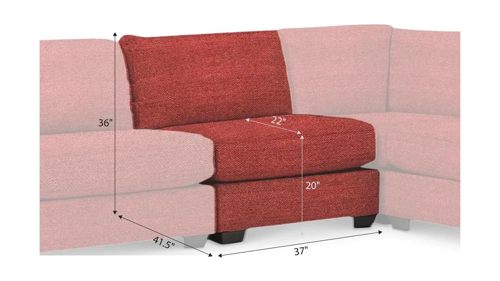 Thatcher Armless Chair Dimensions