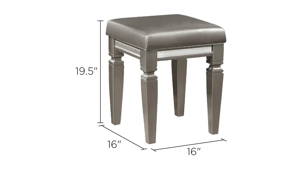 Selena Vanity Stool Dimensions