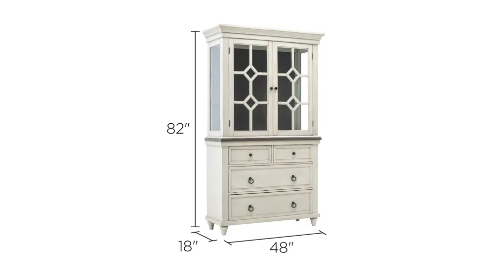 Saybrook 2-pc. China Cabinet Dimensions