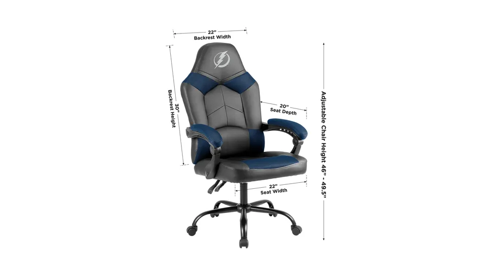 NHL Faux Leather Oversized Gaming Chair Dimensions