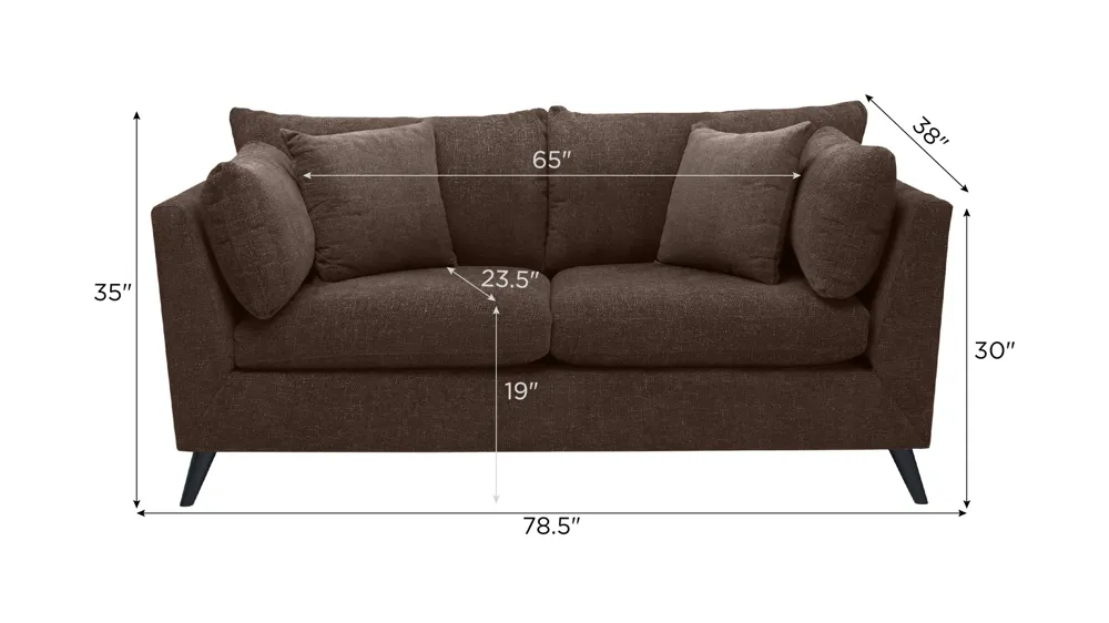 Caruso Loveseat Dimensions