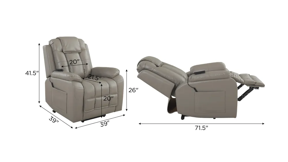 Maynard Power Lift Recliner Dimensions