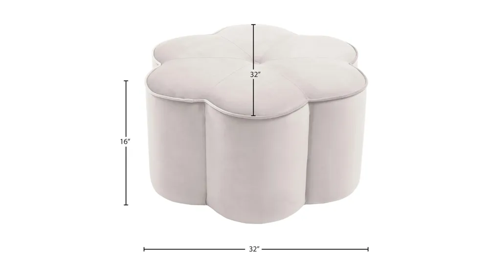 Daisy Velvet Ottoman Dimensions