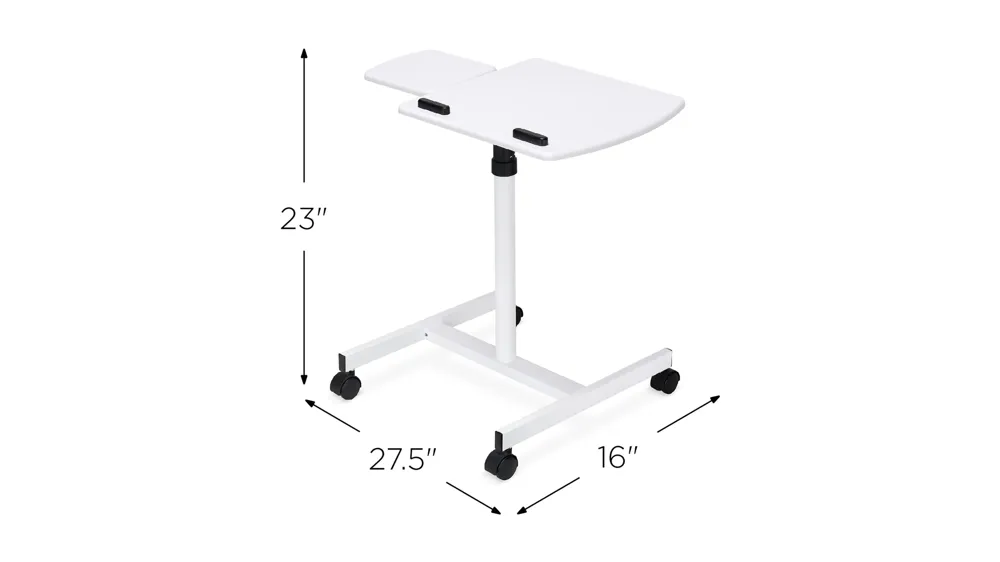 Pim Adjustable Mobile Desk Dimensions