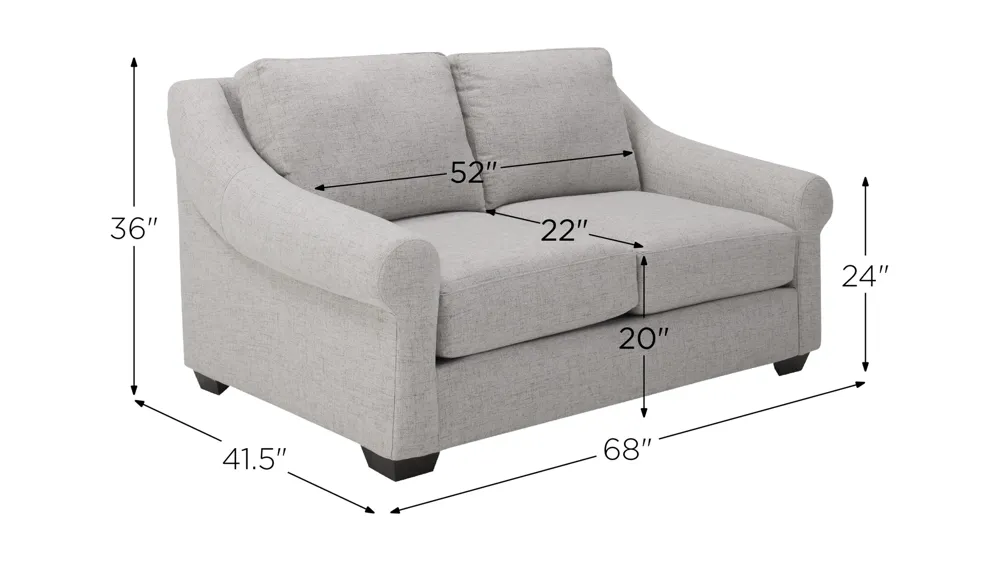 Thatcher Loveseat Dimensions