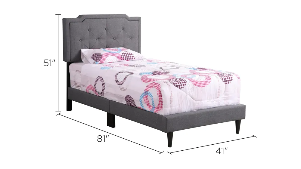 Deb Upholstered Bed Dimensions