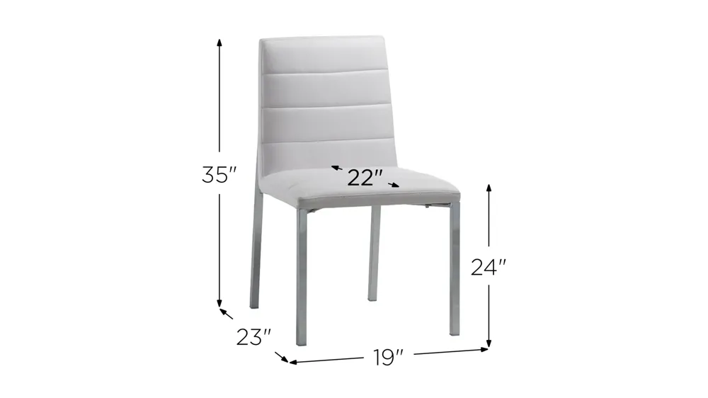 Amalfi Metal Back Dining Chair- Set of 2 Dimensions