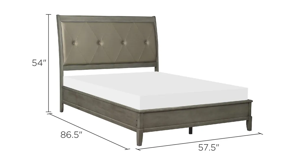 Fondren Sleigh Bed Dimensions