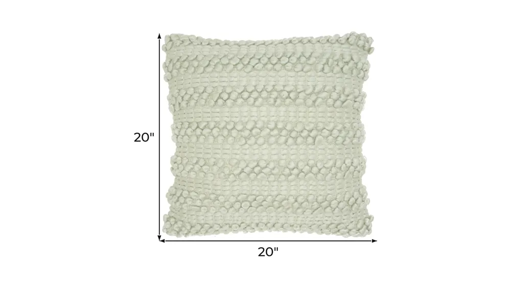 Mina Victory 20" Woven Stripes Throw Pillow Dimensions