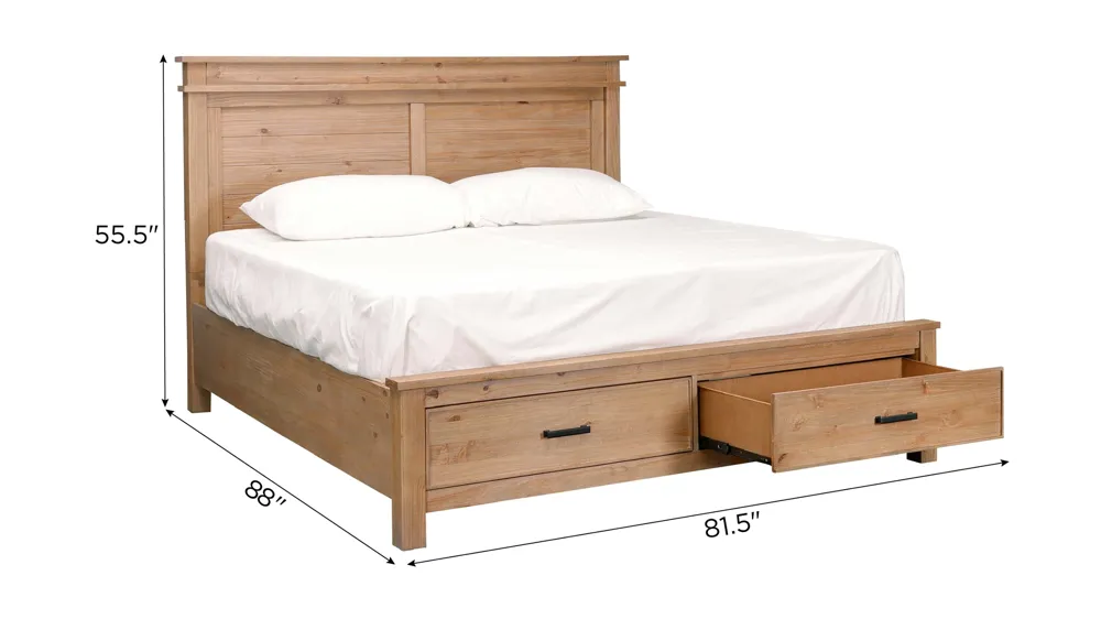 Hempstead Platform Storage Bed Dimensions