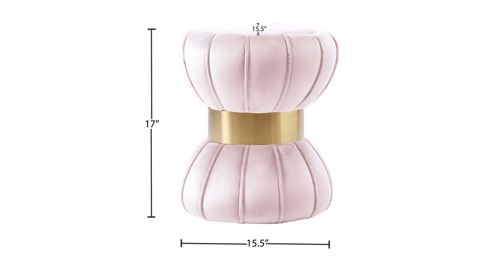Vino Velvet Ottoman/Stool Dimensions