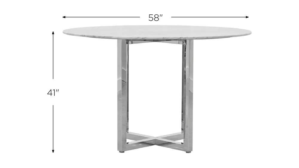 Amalfi Marble Counter-Height Dining Table Dimensions