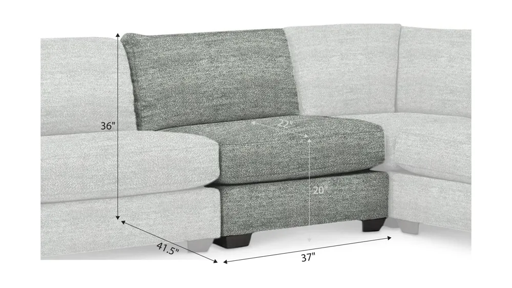 Thatcher Armless Chair Dimensions