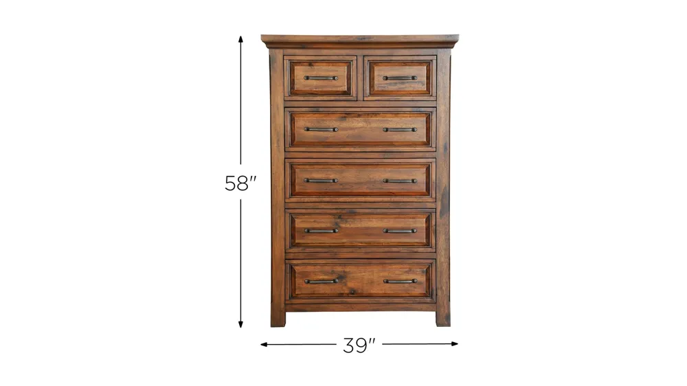 HillCrest Six Drawer Chest Dimensions