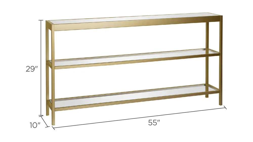 Alexis 55" Rectangular Console Table Dimensions