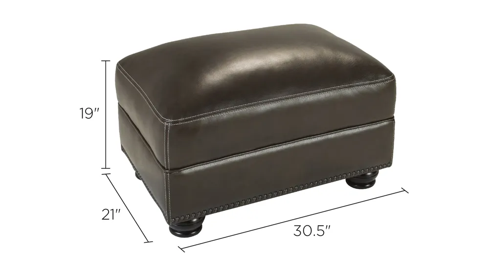 Denley Leather Ottoman Dimensions