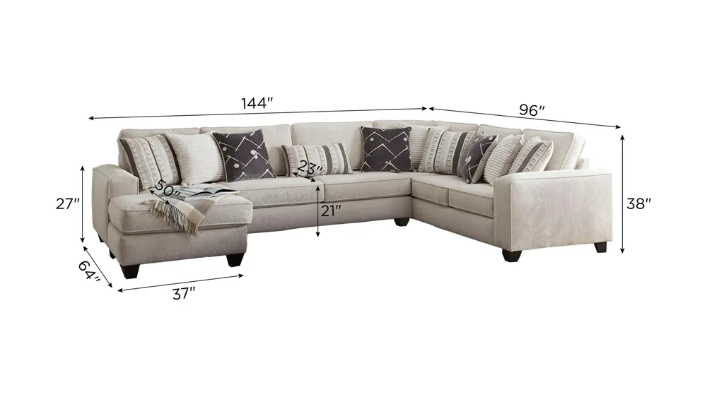 Alston 3-pc. Sectional Dimensions