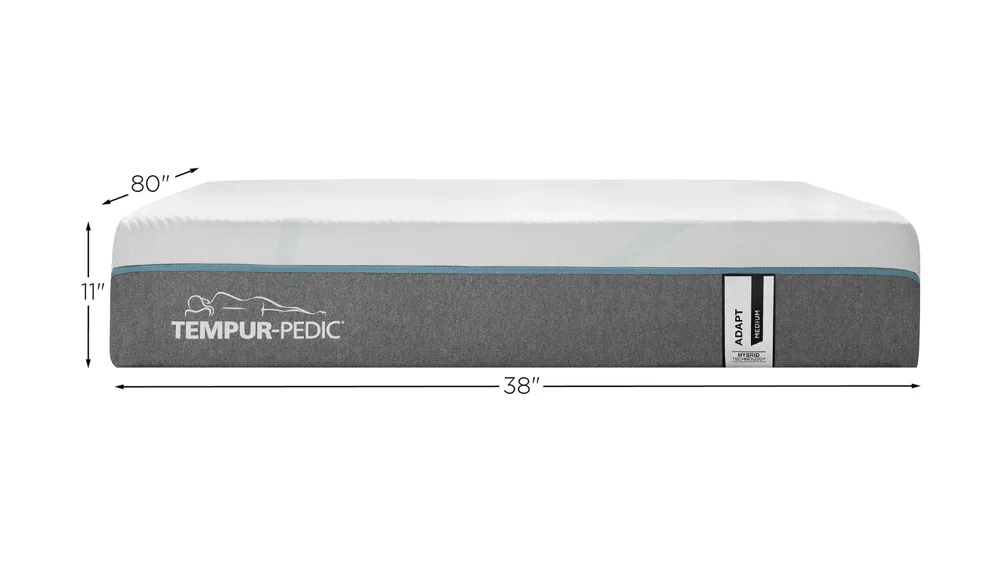 Tempur-Pedic TEMPUR-Adapt Medium Memory Foam Hybrid Mattress Dimensions