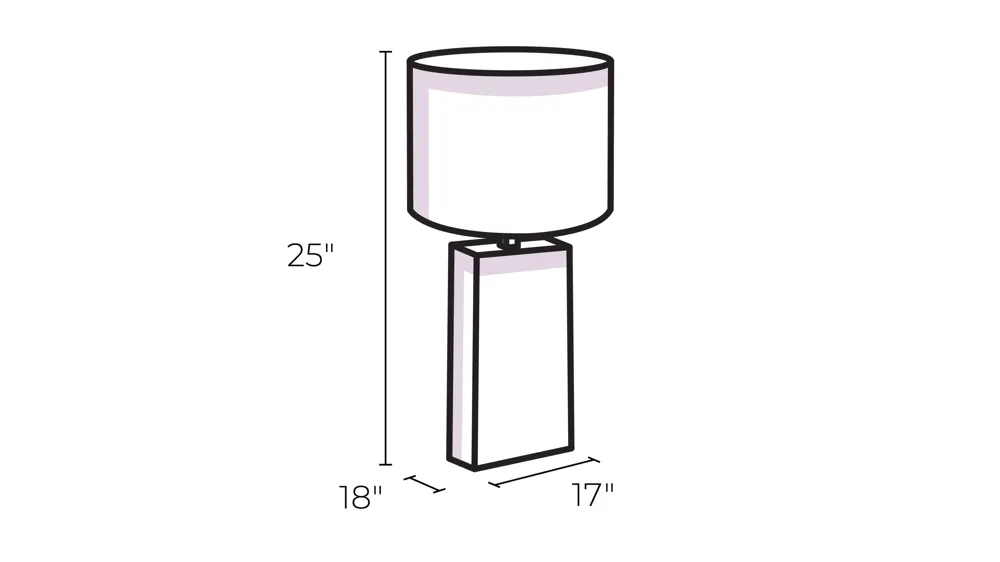 Orsa LED Table Lamp Dimensions
