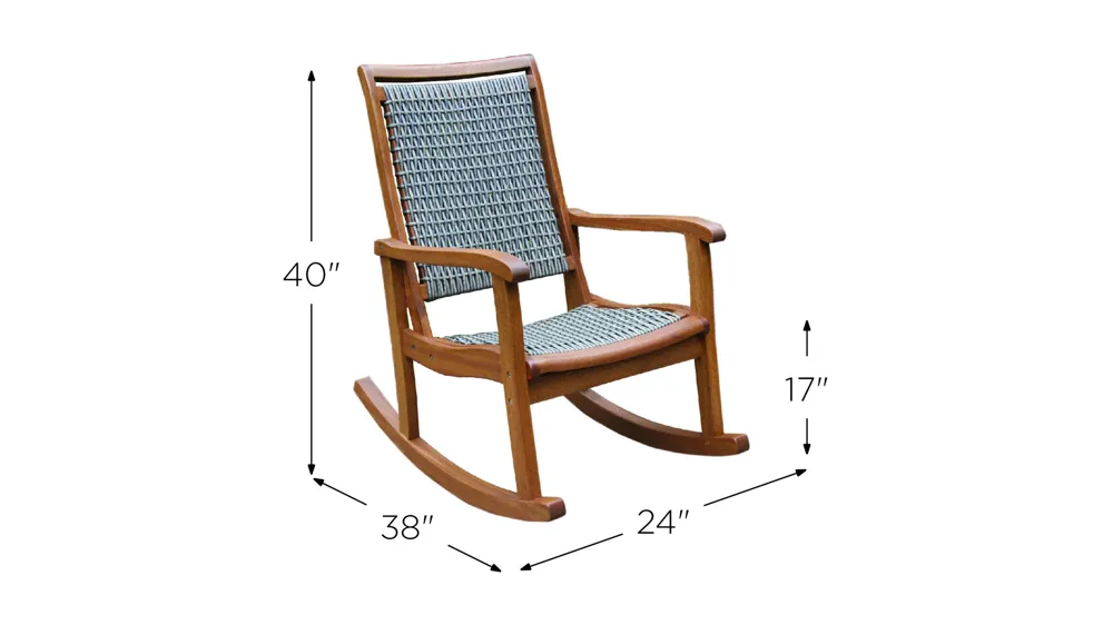 Ocean Ave Outdoor Rocking Chair Dimensions